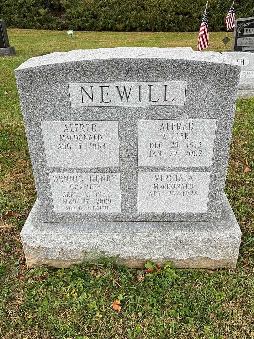 Virginia MacDonald Newill's grave. Photo 1