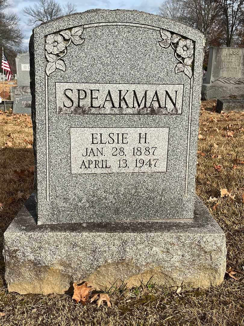 Elsie H. Speakman's grave. Photo 3