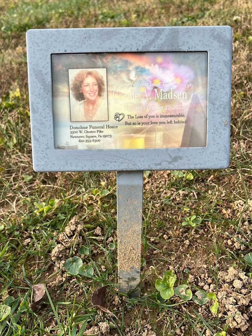 Carole A. Madsen's grave. Photo 1