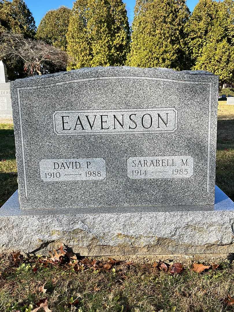 David P. Eavenson's grave. Photo 1