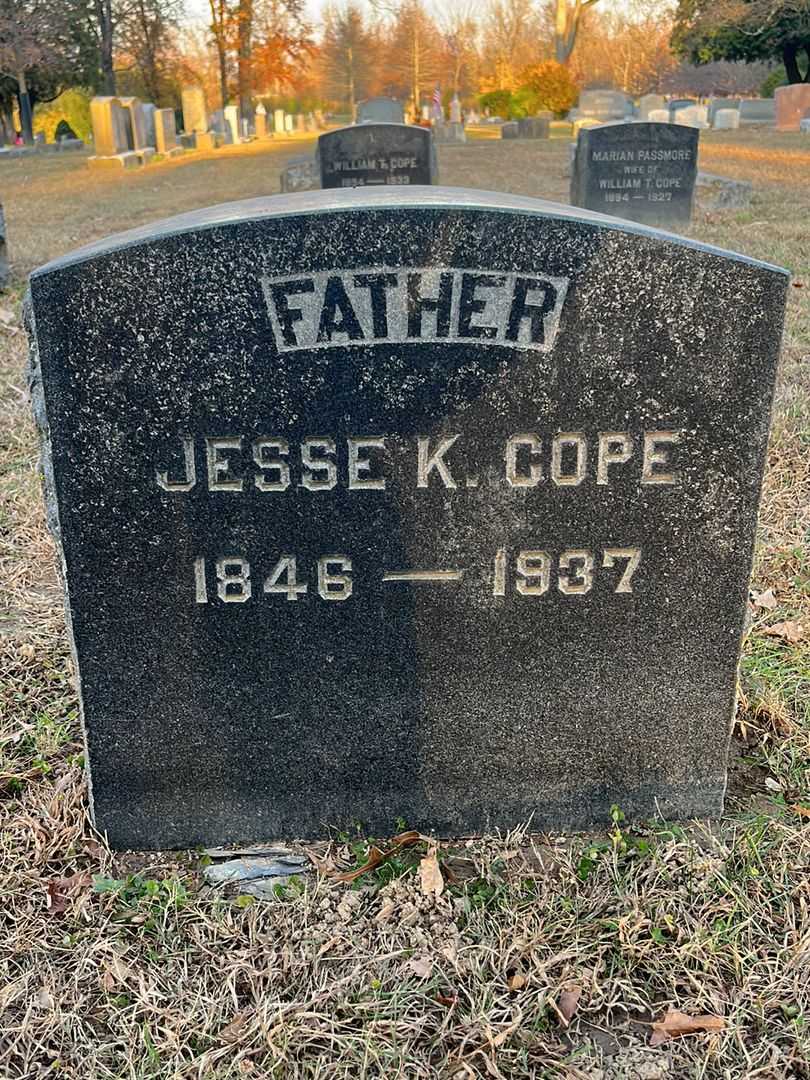 Jesse K. Cope's grave. Photo 3