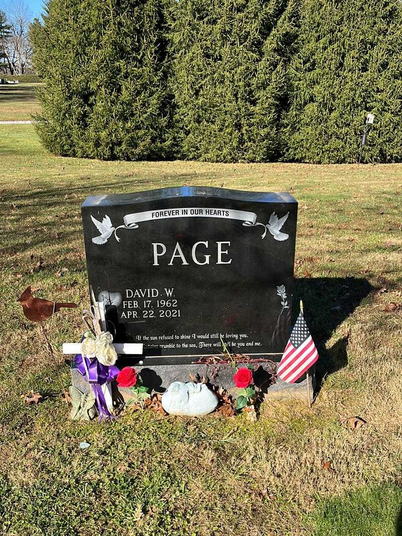 David W. Page's grave. Photo 2