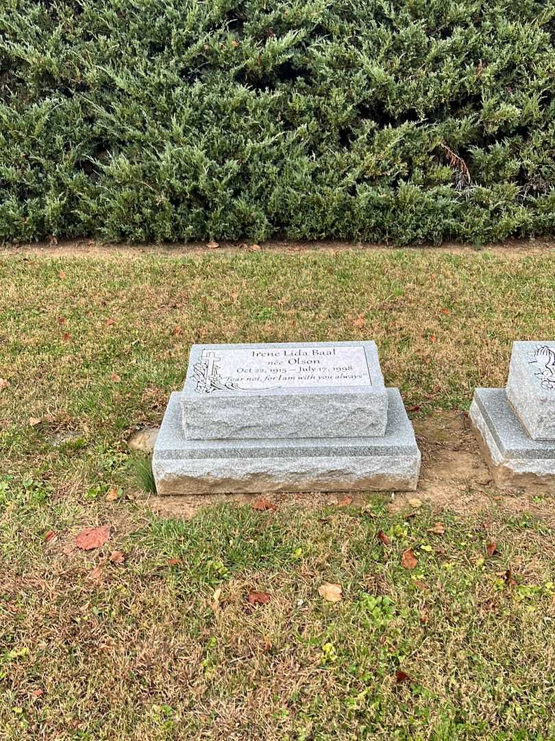 Irene Lida Olson Baal's grave. Photo 2