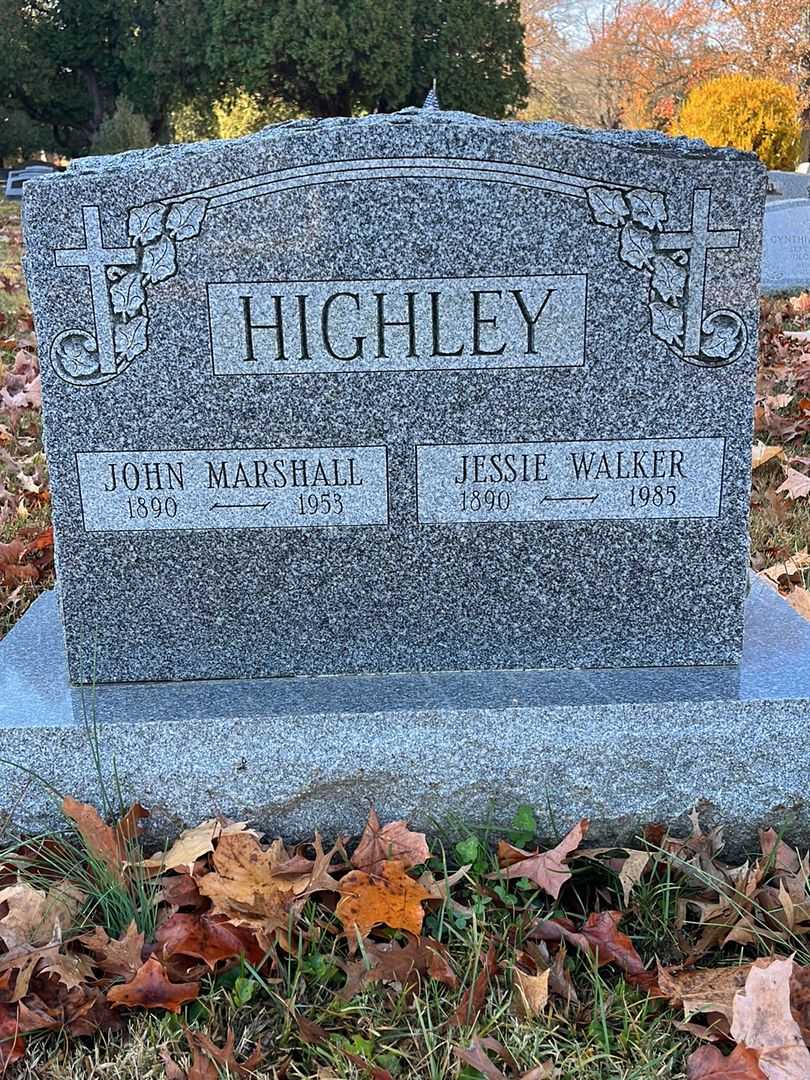 Jessie Walker Highley's grave. Photo 3