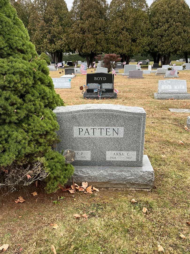 Anna C. Patten's grave. Photo 2