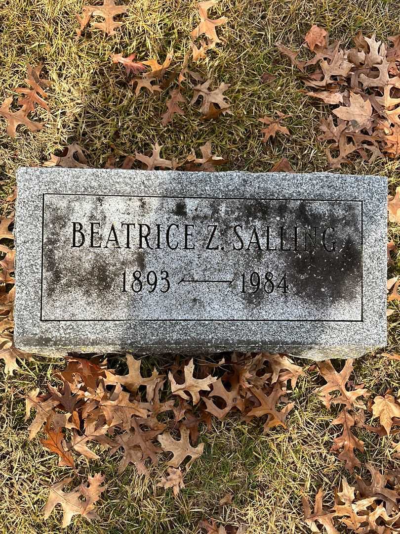Beatrice Z. Salling's grave. Photo 3