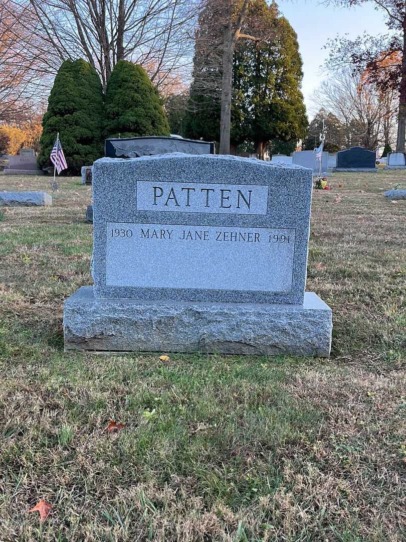 Mary Jane Zehner Patten's grave. Photo 2