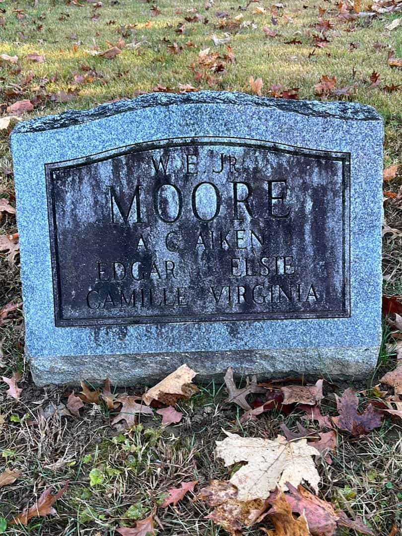 Alfred C. Aiken Moore's grave. Photo 1