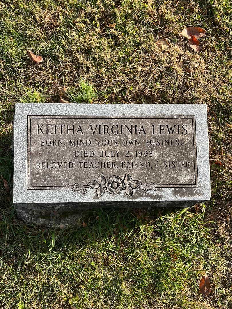 Keitha Virginia Lewis's grave. Photo 3