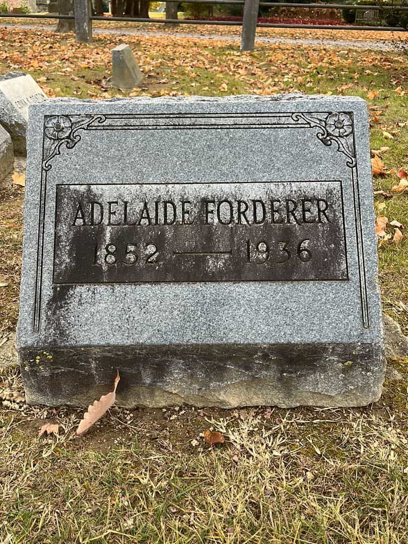 Adelaide Forderer's grave. Photo 3