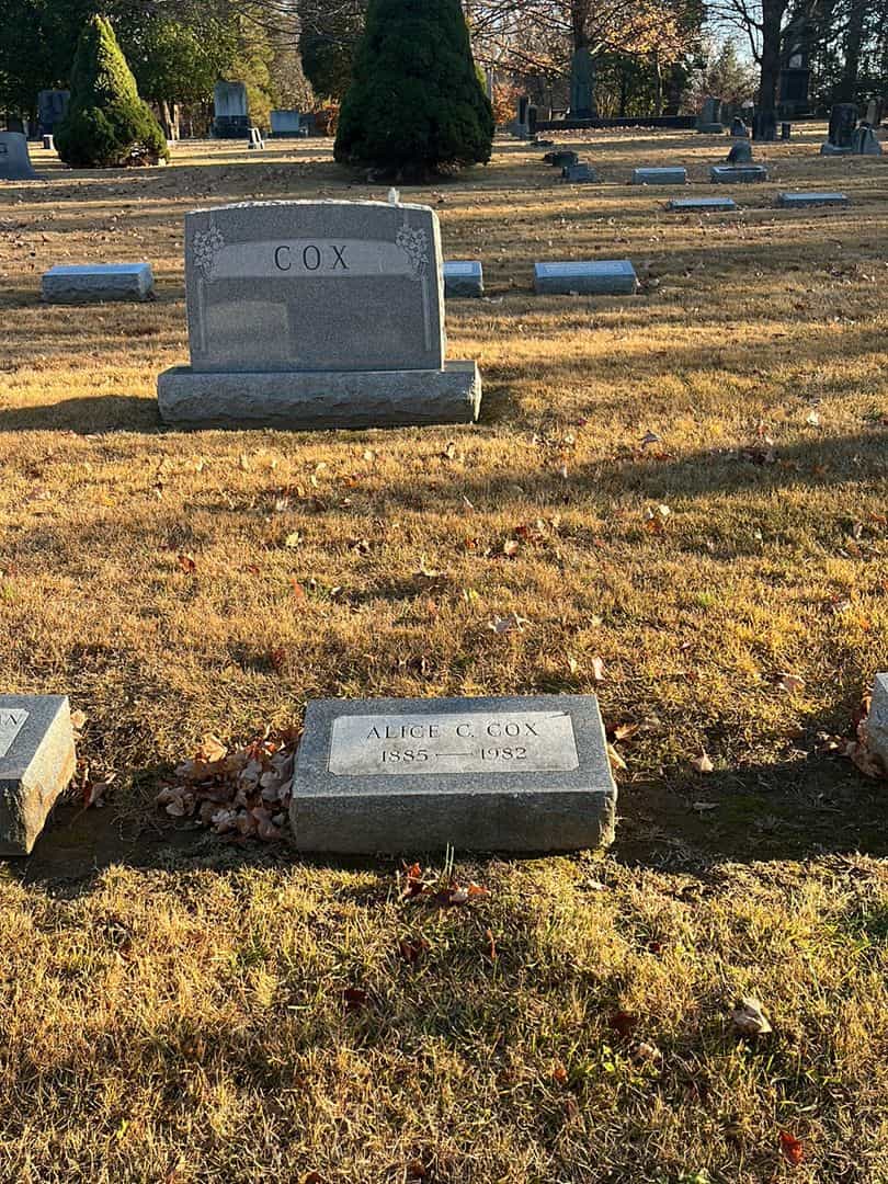 Alice C. Cox's grave. Photo 2