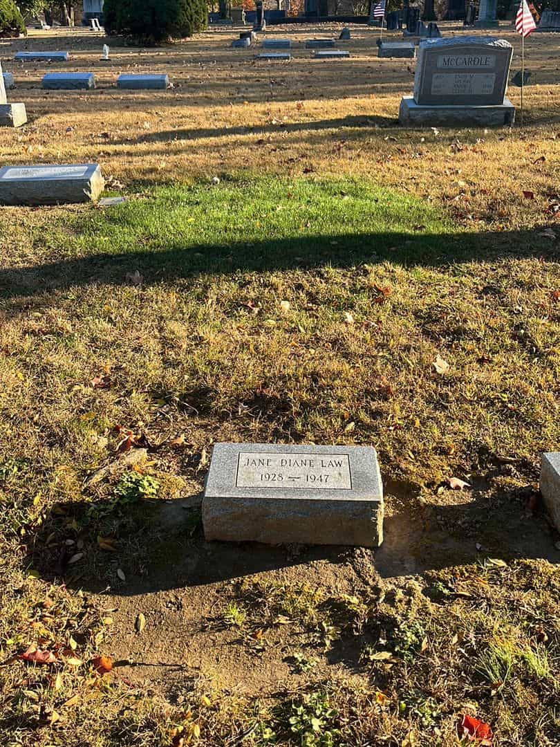 Jane Diane Law's grave. Photo 3