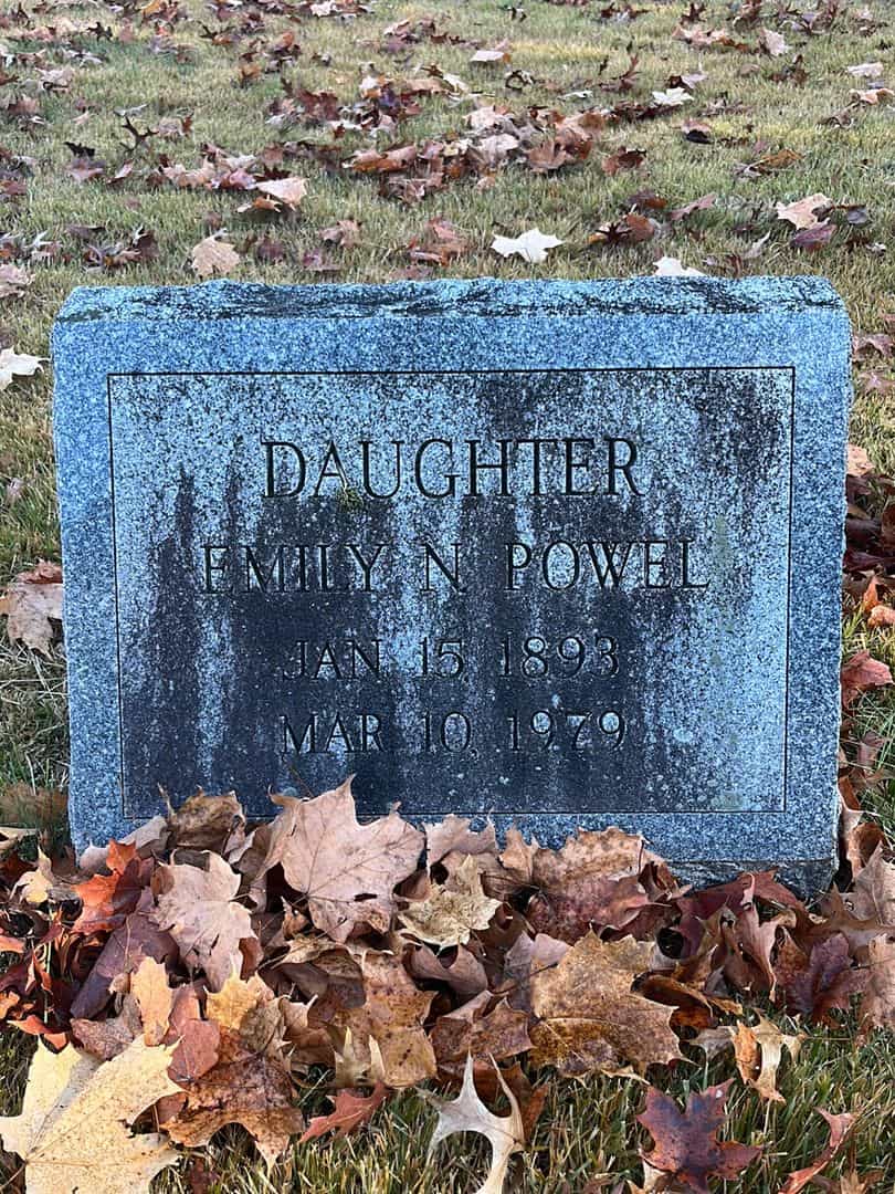 Emily N. Powel's grave. Photo 3
