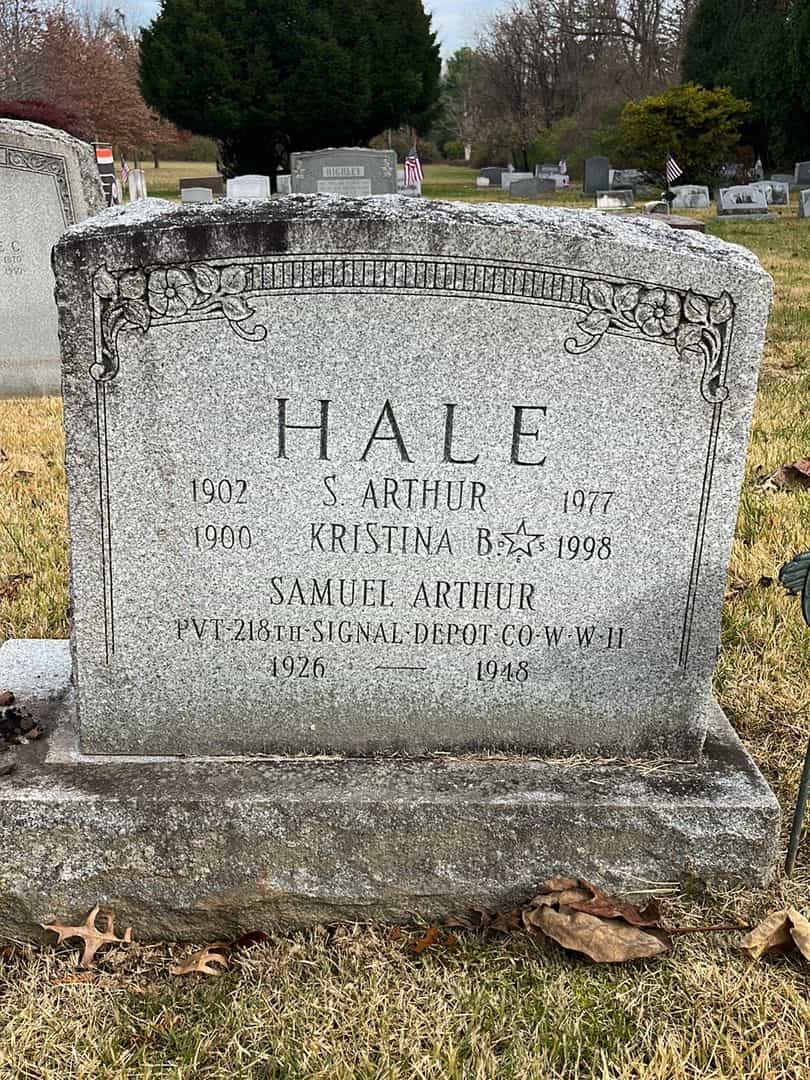Samuel Arthur Hale's grave. Photo 3