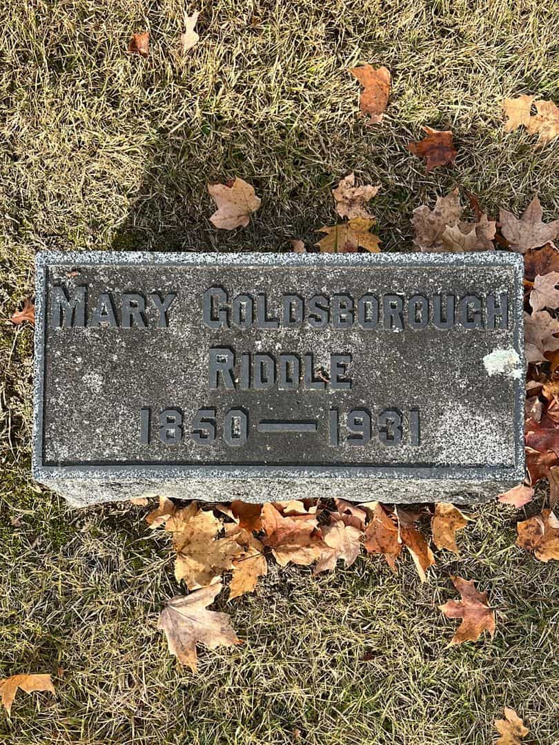 Mary Goldsborough Riddle's grave. Photo 3