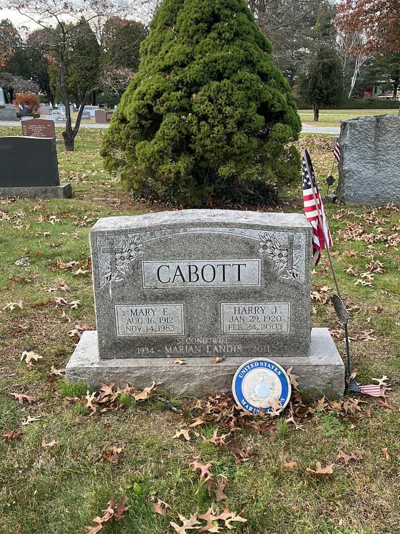 Harry J. Cabott's grave. Photo 2