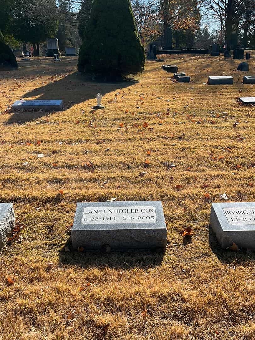 Janet Stiegler Cox's grave. Photo 2