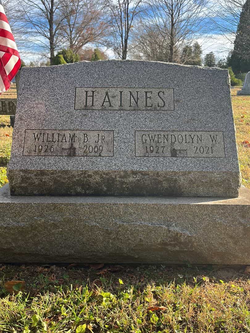 William B. Haines Junior's grave. Photo 3