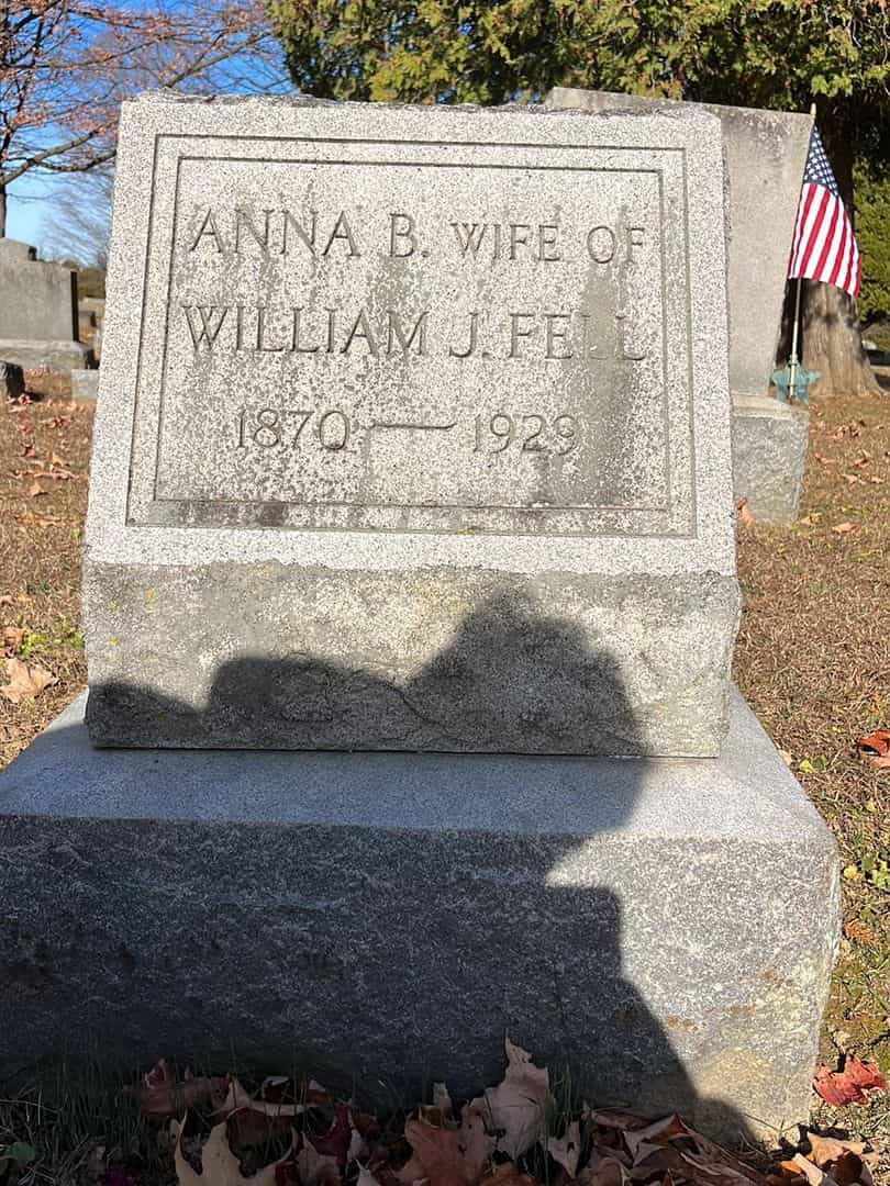 Anna B. Fell's grave. Photo 3
