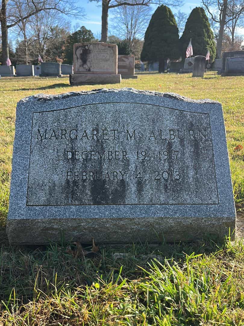 Margaret M. Alburn's grave. Photo 3